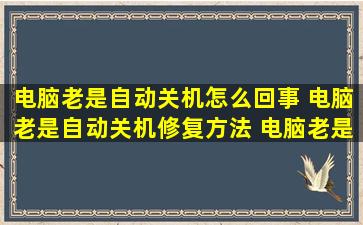 电脑老是自动关机怎么回事 电脑老是自动关机修复方法 电脑老是自动关机是什么原因导致